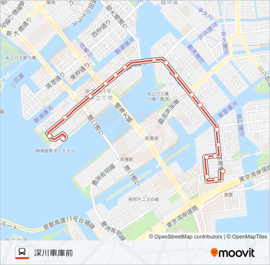 錦１３出入 バスの路線図