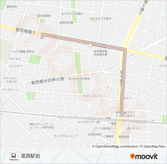 錦２５出入 バスの路線図