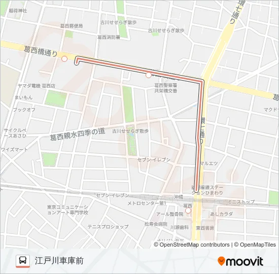 錦２５出入 バスの路線図