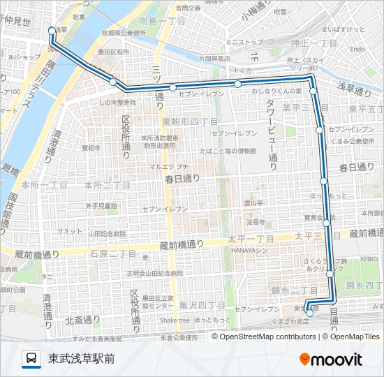 都０８（Ｔ０８） バスの路線図