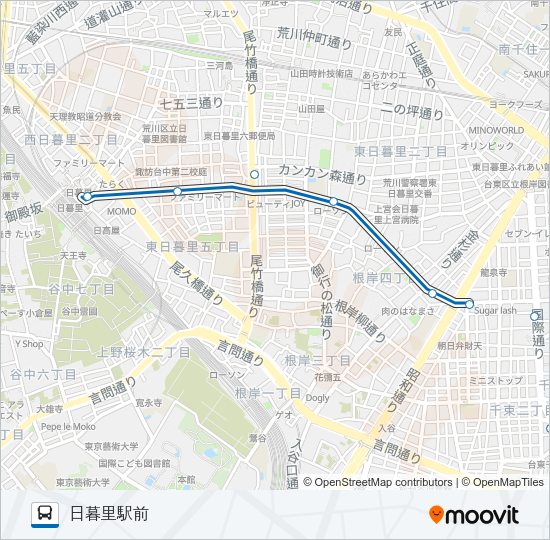 都０８（Ｔ０８） Bus Line Map