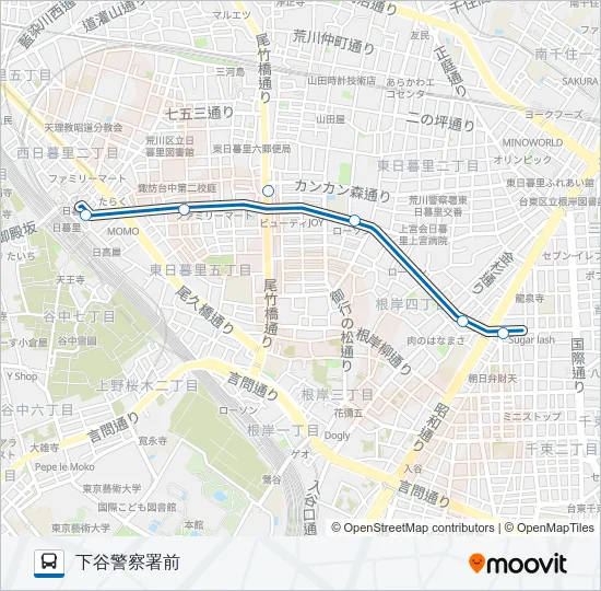 都０８（Ｔ０８） バスの路線図