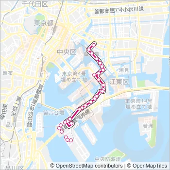海０１（ＫＭ０１） Bus Line Map