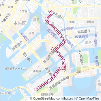 海０１（ＫＭ０１） Bus Line Map