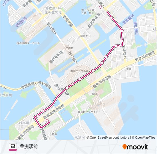 海０１（ＫＭ０１） Bus Line Map