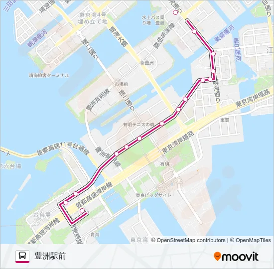 海０１（ＫＭ０１） Bus Line Map