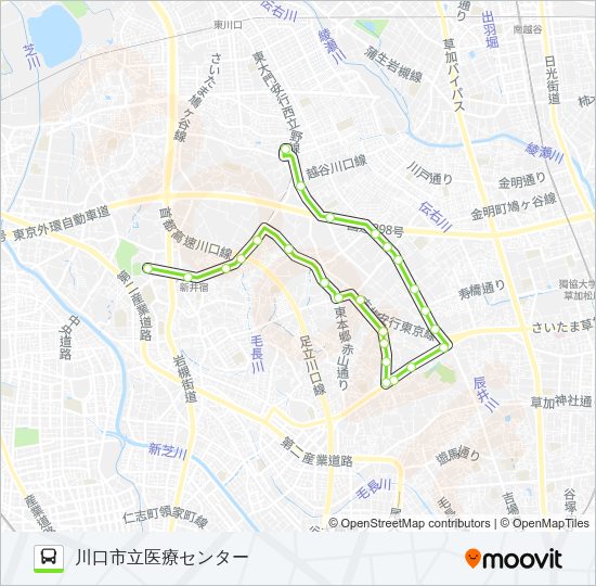 川口05C Bus Line Map