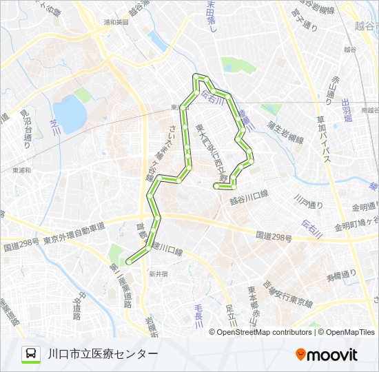 川口05C Bus Line Map