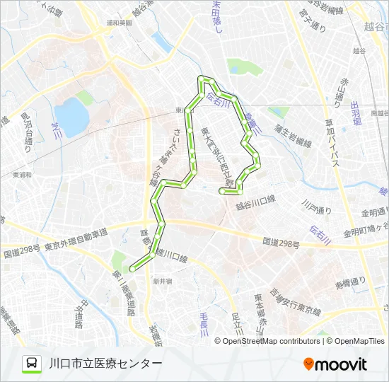 川口05C Bus Line Map