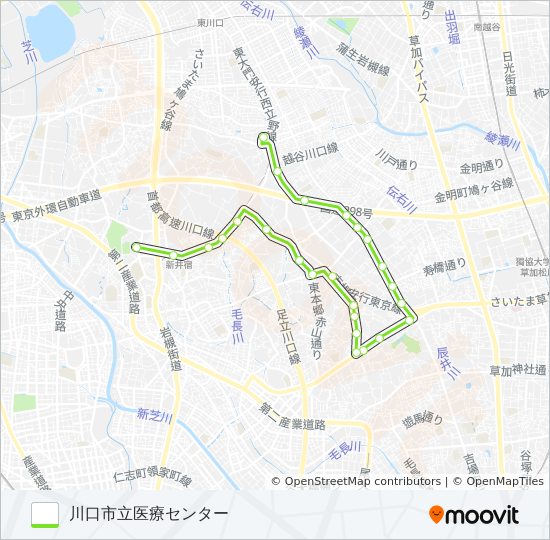 川口05C bus Line Map