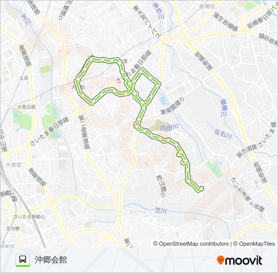 見沼区02 バスの路線図