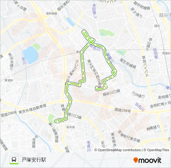 川口05D バスの路線図