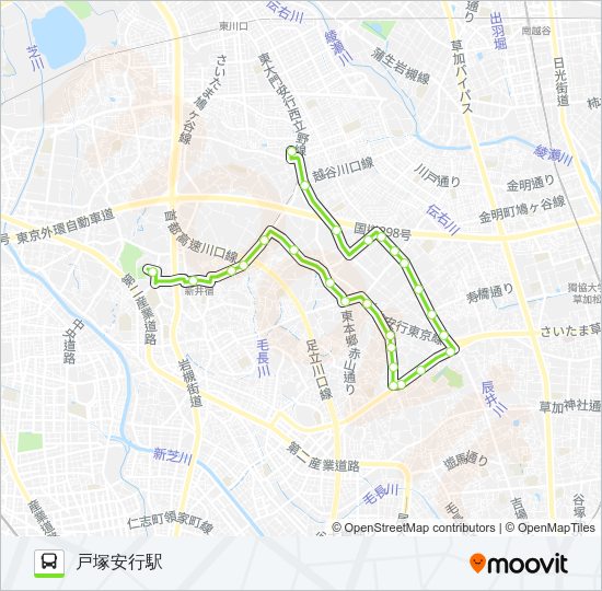 川口05D Bus Line Map