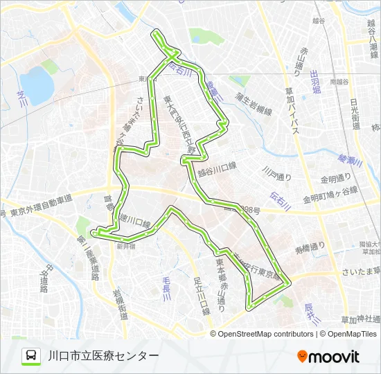 川口05A Bus Line Map
