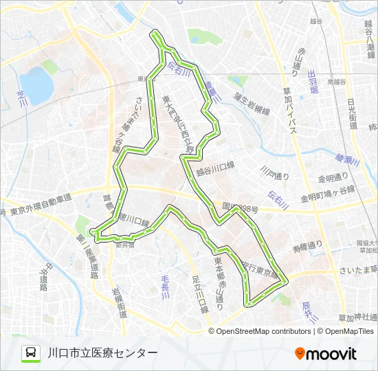 川口05A バスの路線図