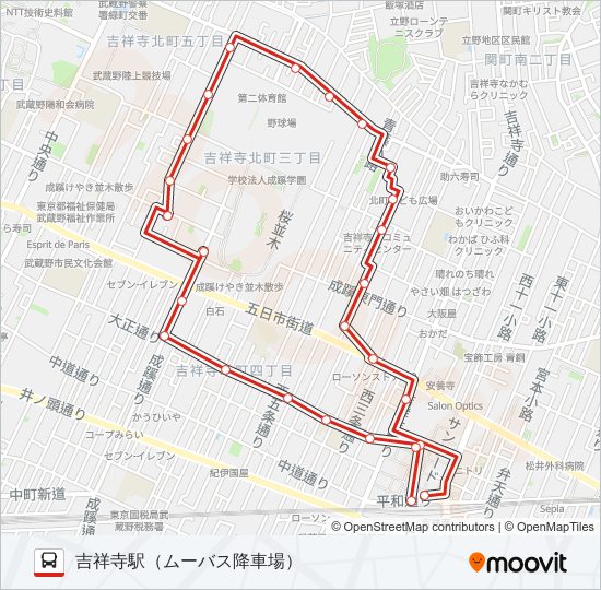 2号 バスの路線図