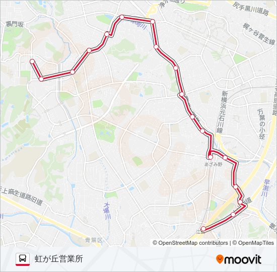 た51 バスの路線図