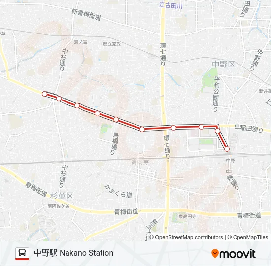 中01-2 の路線図