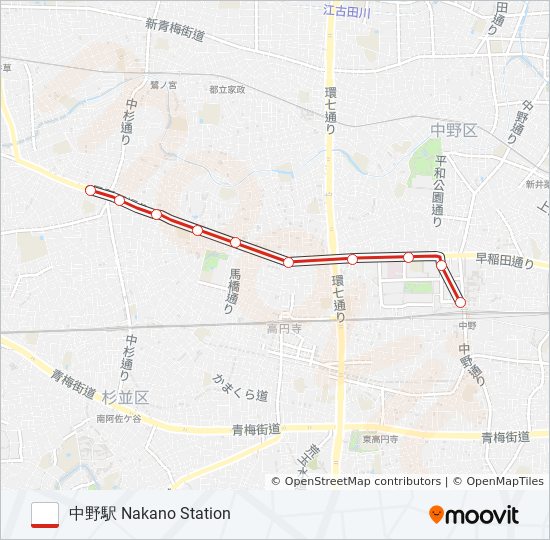 中01-2 bus Line Map