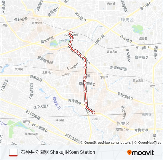 荻11 bus Line Map