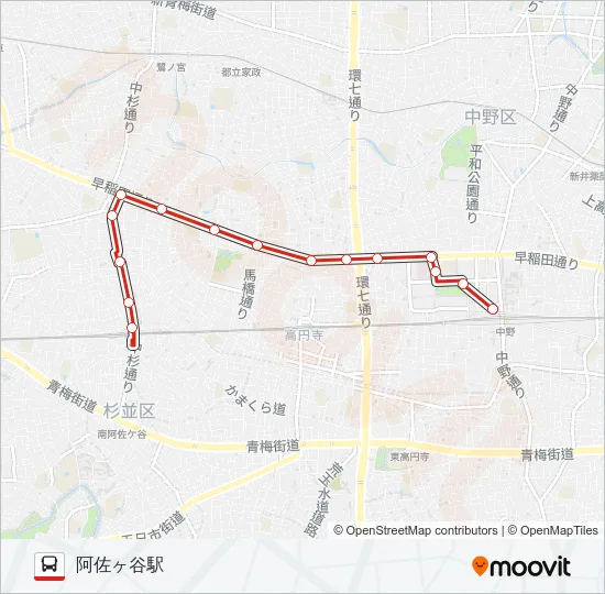阿45 の路線図