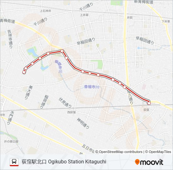 荻36 bus Line Map