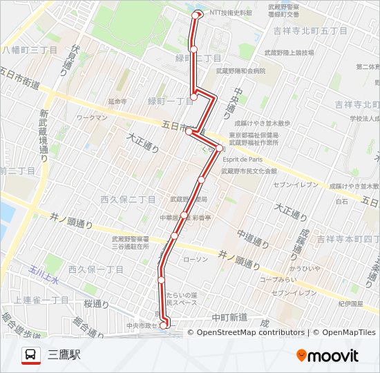 鷹40ーB bus Line Map