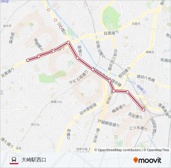 渋41ルート スケジュール 停車地 地図 大崎駅西口