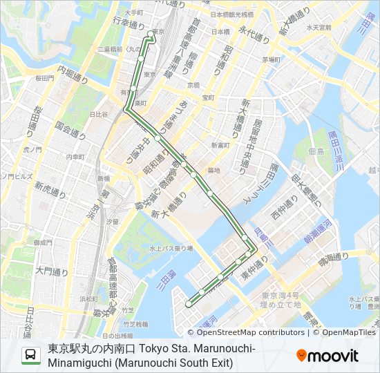 都04路線 時刻表 站點和地圖 東京駅丸の内南口tokyo Sta Marunouchi Minamiguchi Marunouchi South Exit