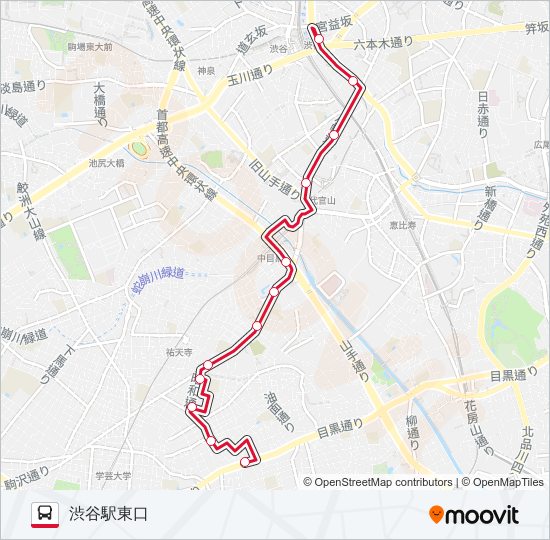 渋71 bus Line Map