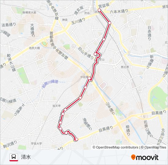 渋71 bus Line Map