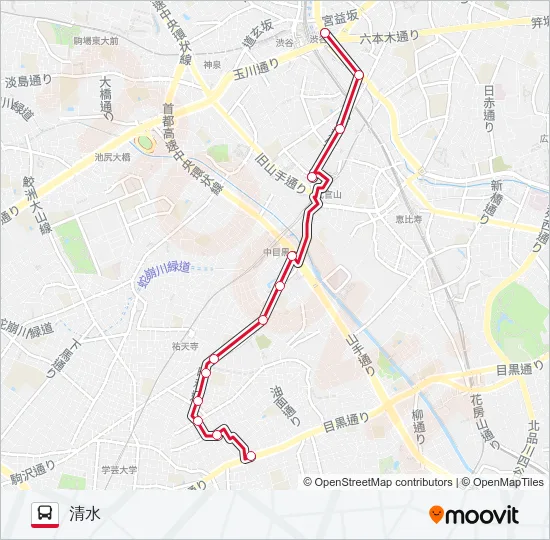渋71 の路線図