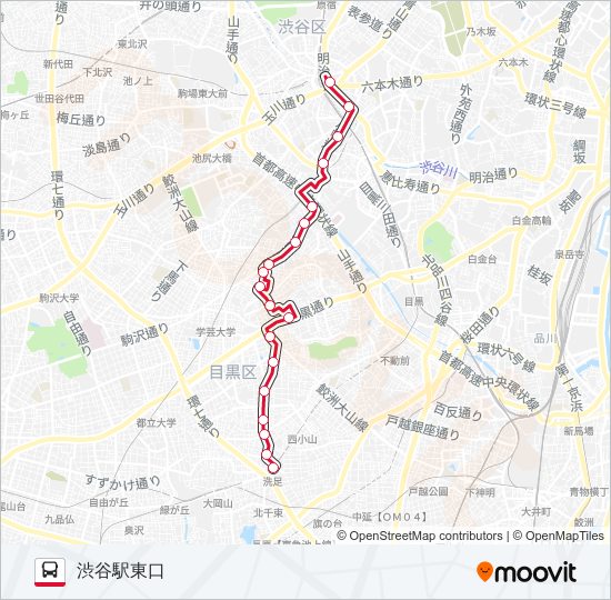 渋71 bus Line Map