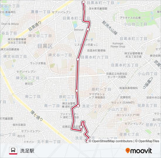 渋71 バスの路線図