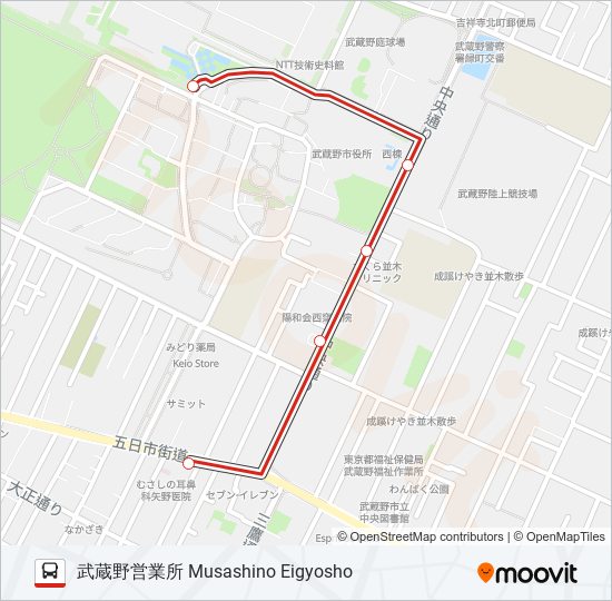 鷹401 Route Schedules Stops Maps 武蔵野営業所 Musashino Eigyosho Updated