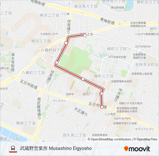 吉52-1 バスの路線図