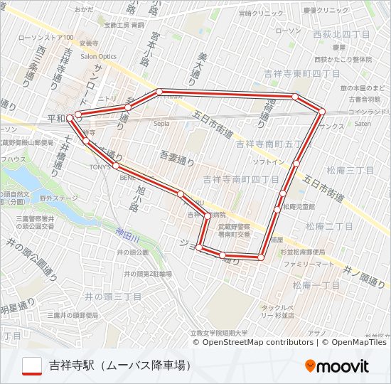 1号迂回 bus Line Map