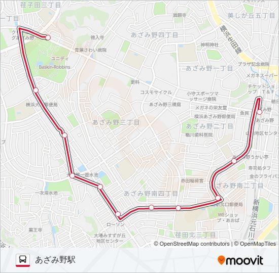 あ72 バスの路線図