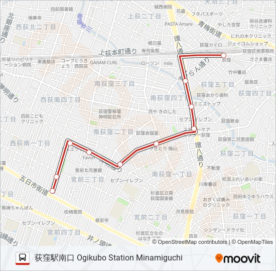 荻60 Route Schedules Stops Maps 荻窪駅南口 Ogikubo Station Minamiguchi Updated