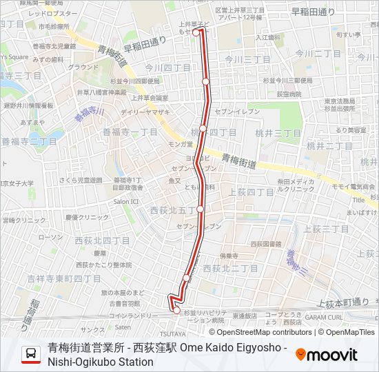 西50-4 bus Line Map