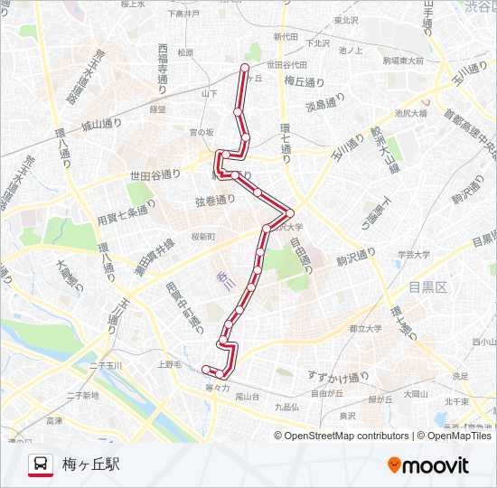 等13 バスの路線図