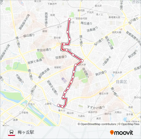 等13 の路線図