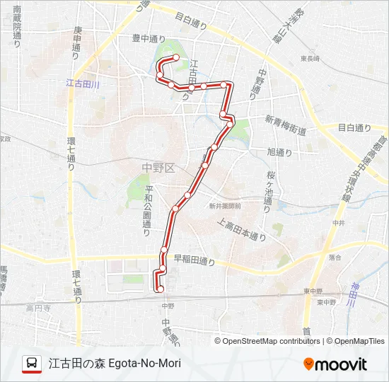 中27 の路線図