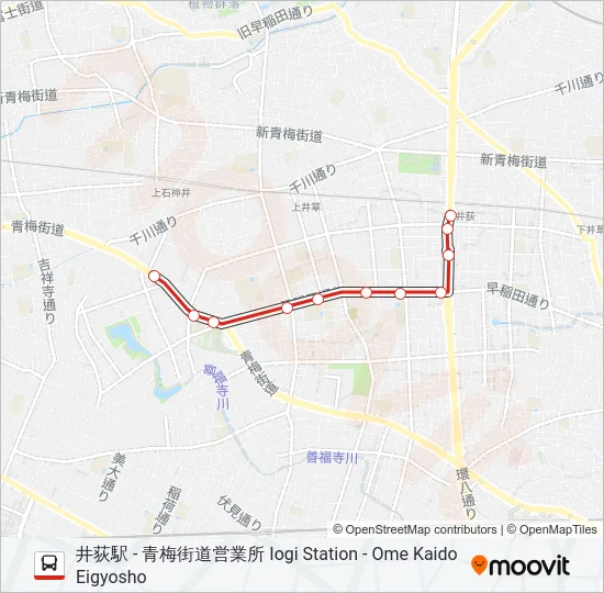 荻12-1 の路線図