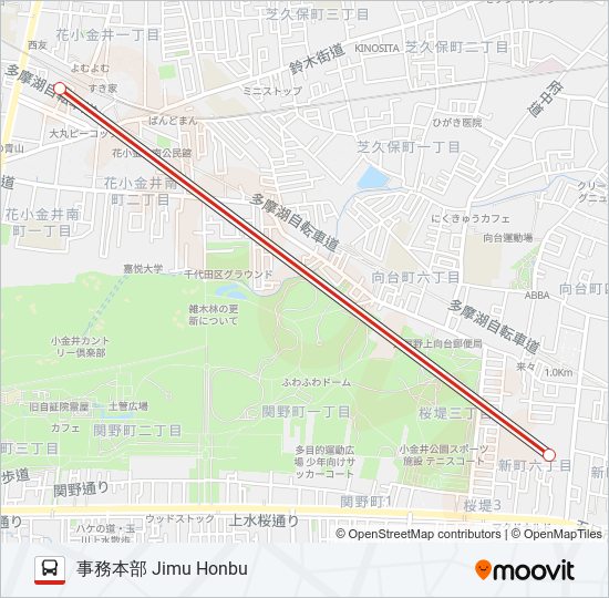 花20-A bus Line Map