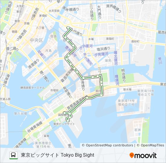 門19ルート スケジュール 停車地 地図 東京ビッグサイト Tokyo Big Sight