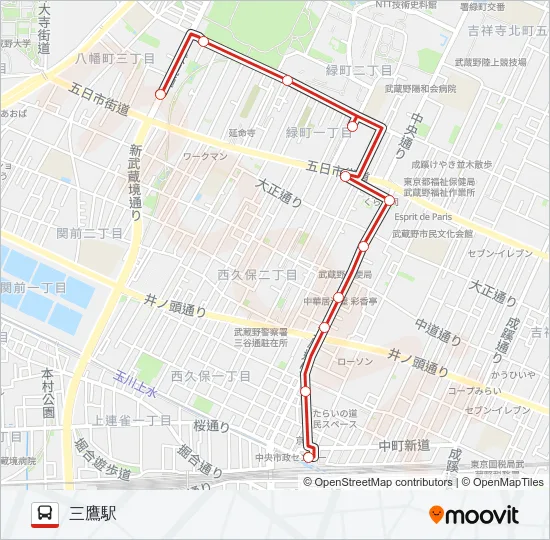 鷹11 の路線図