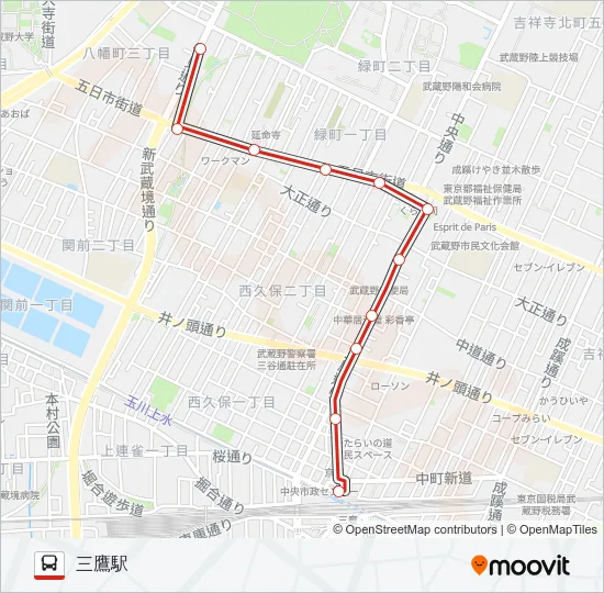 鷹11 の路線図