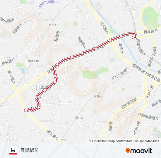 黒01 bus Line Map