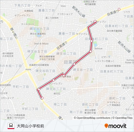 黒01 bus Line Map